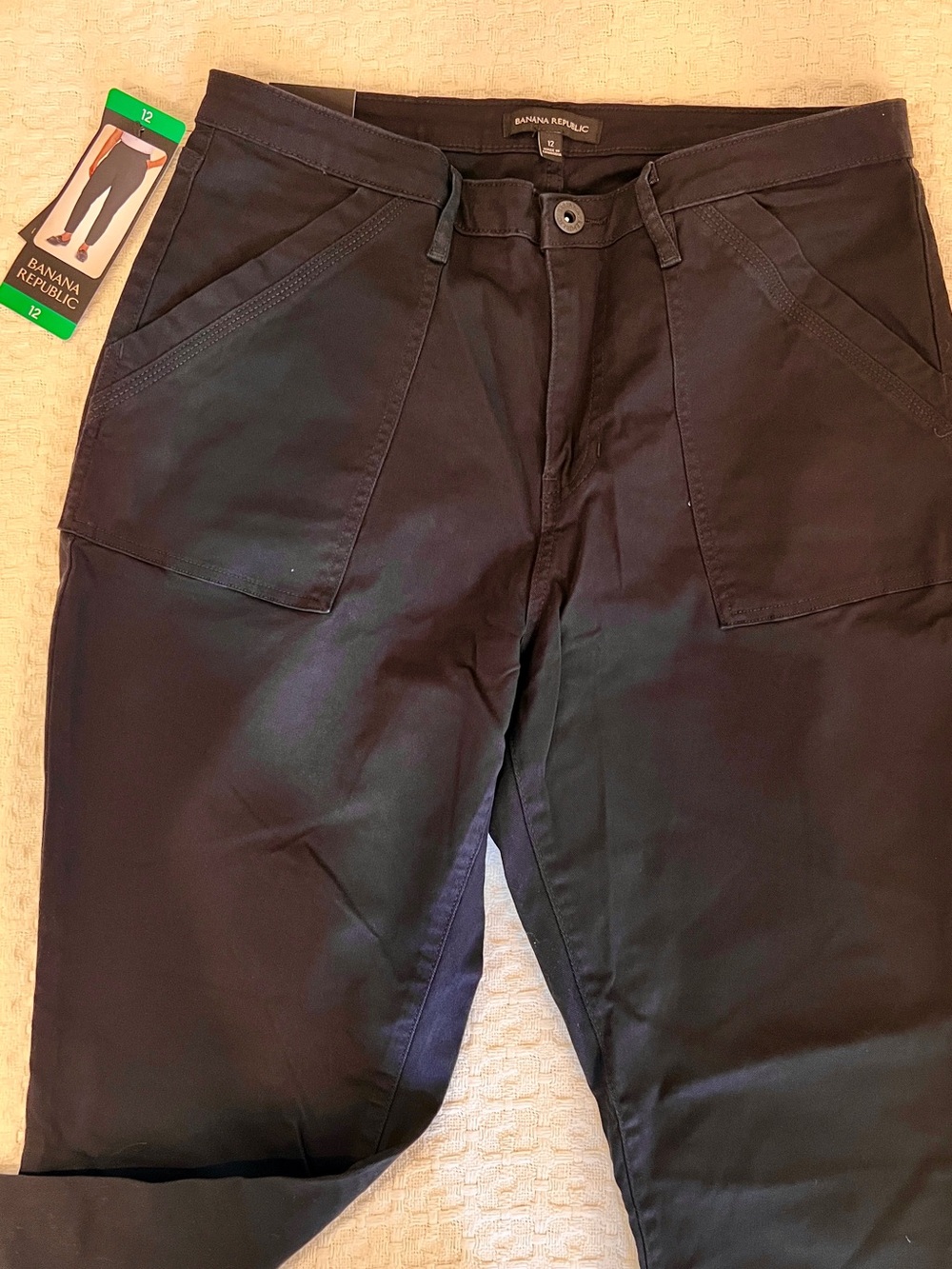 BANANA REPUBLIC Black Twill Pants NWT Women’s 12